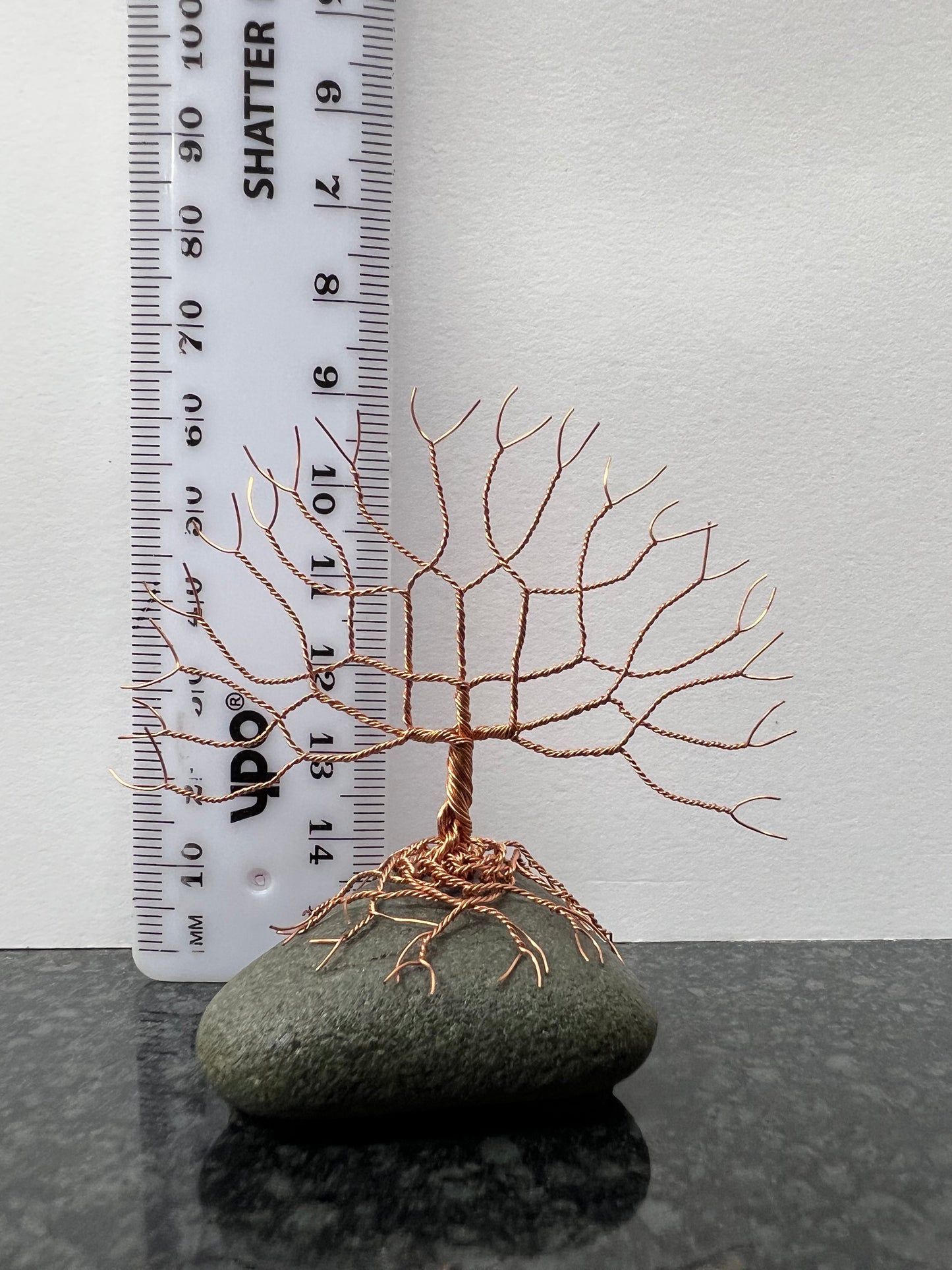 Celtic Tree of Life Sculpture - Copper on Pebble - Small