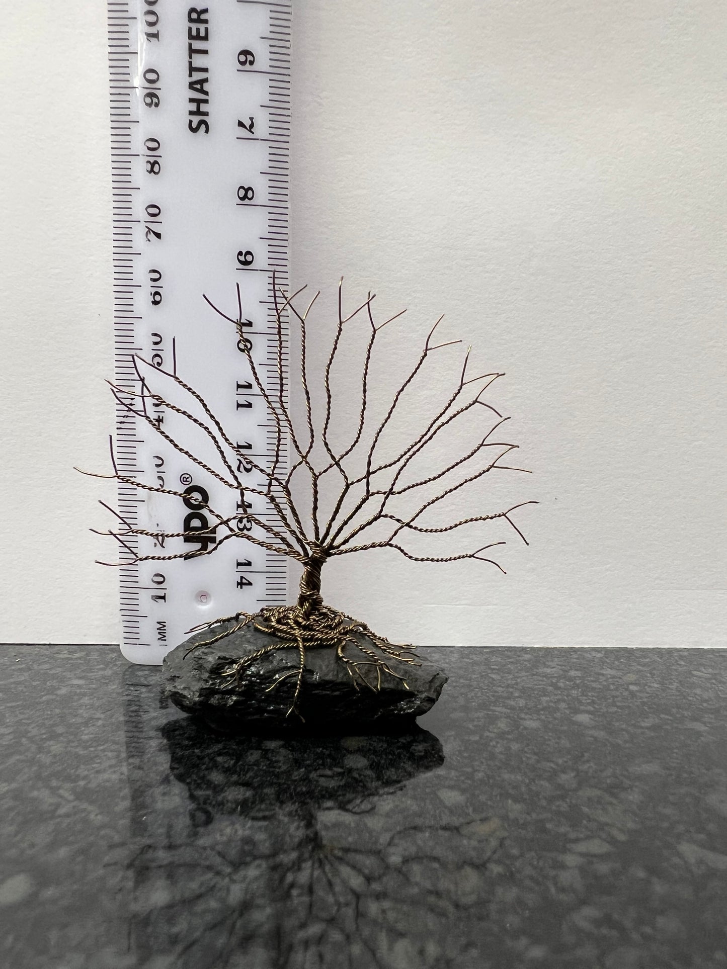 Celtic Tree of Life Sculpture - Gunmetal on Slate - Small