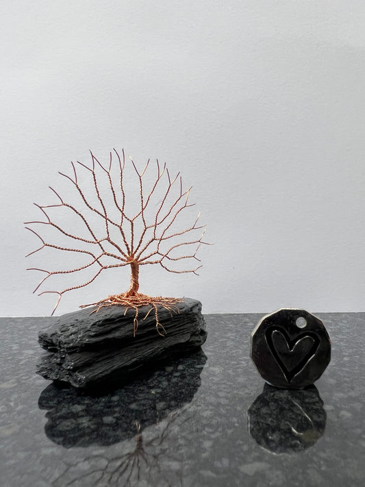 Celtic Tree of Life Sculpture - Copper on Slate - Small
