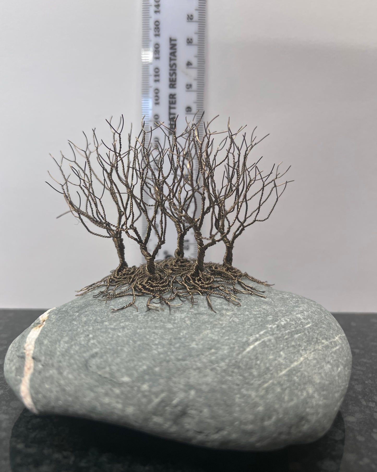 Nearly Home/Nearly There Sculpture - Gunmetal on Pebble - Small