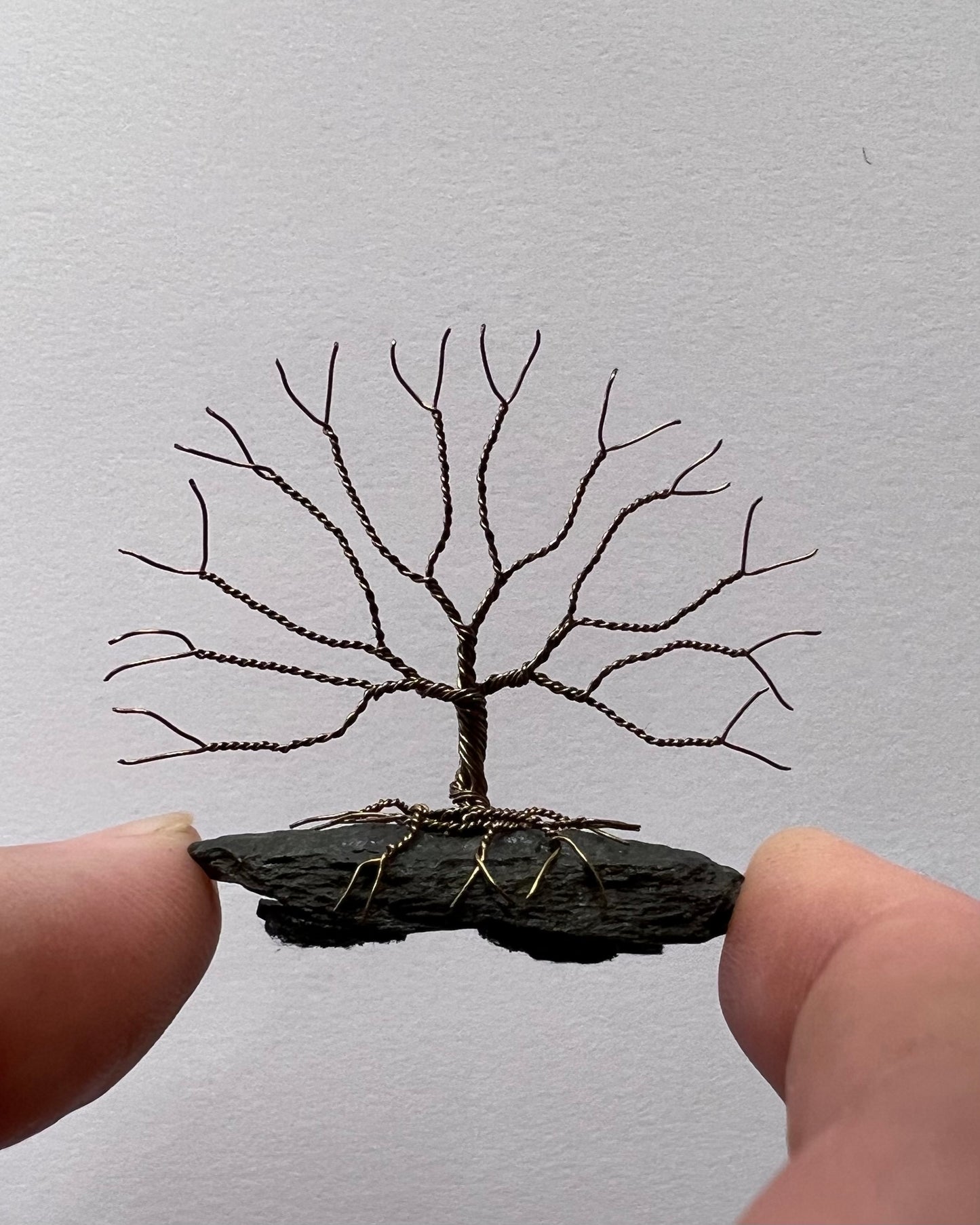 Celtic Tree of Life Sculpture - Gunmetal on Slate - Mini