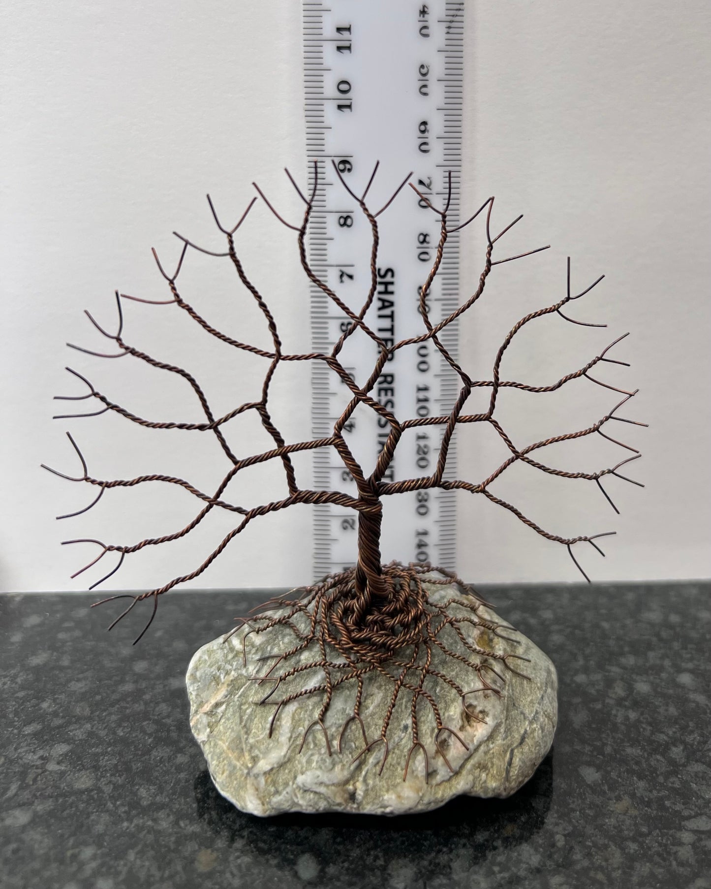 Celtic Tree of Life Sculpture - Antique Copper on Pebble - Small Plus