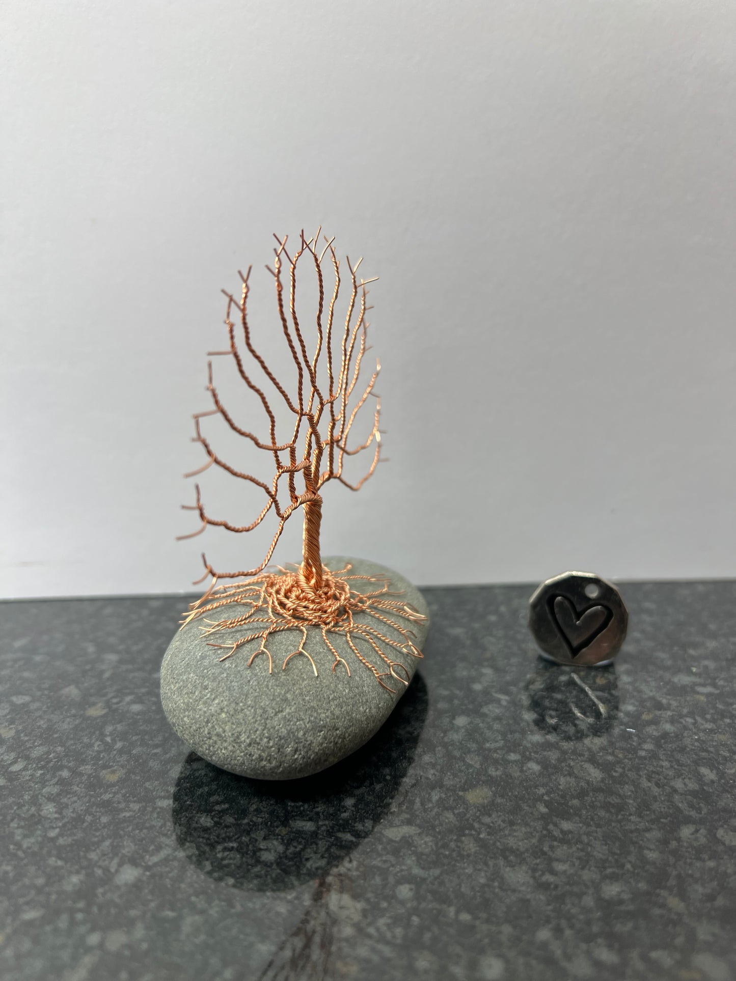 Celtic Tree of Life Sculpture - Copper on Pebble - Small Plus