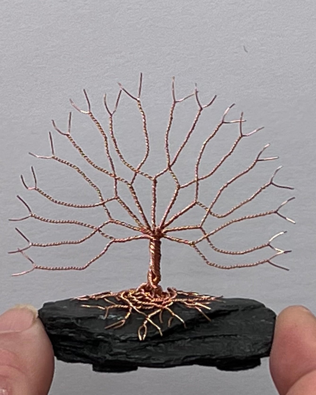 Celtic Tree of Life Sculpture - Copper on Slate - Small
