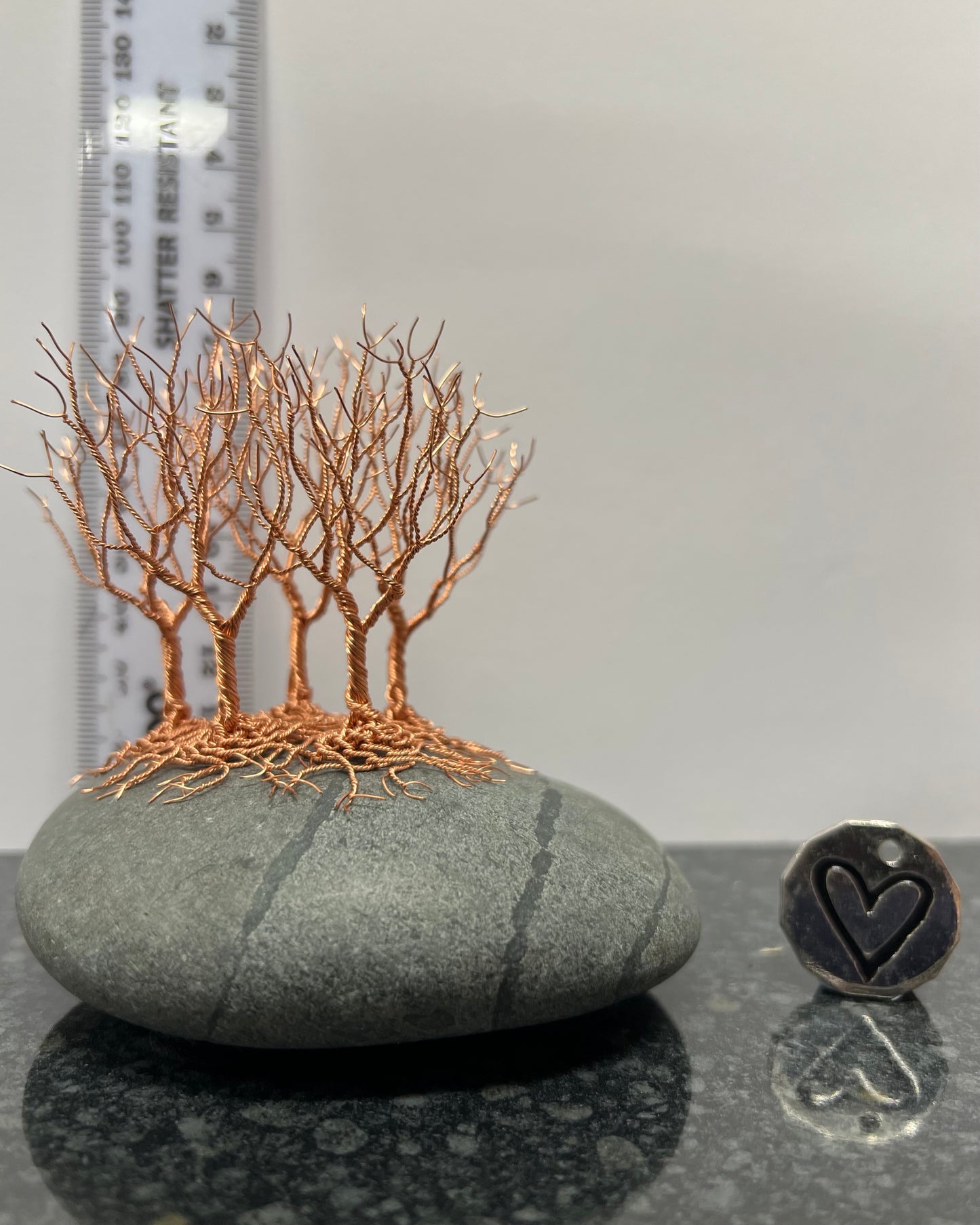 Nearly Home/Nearly There Sculpture - Copper on Pebble - Small