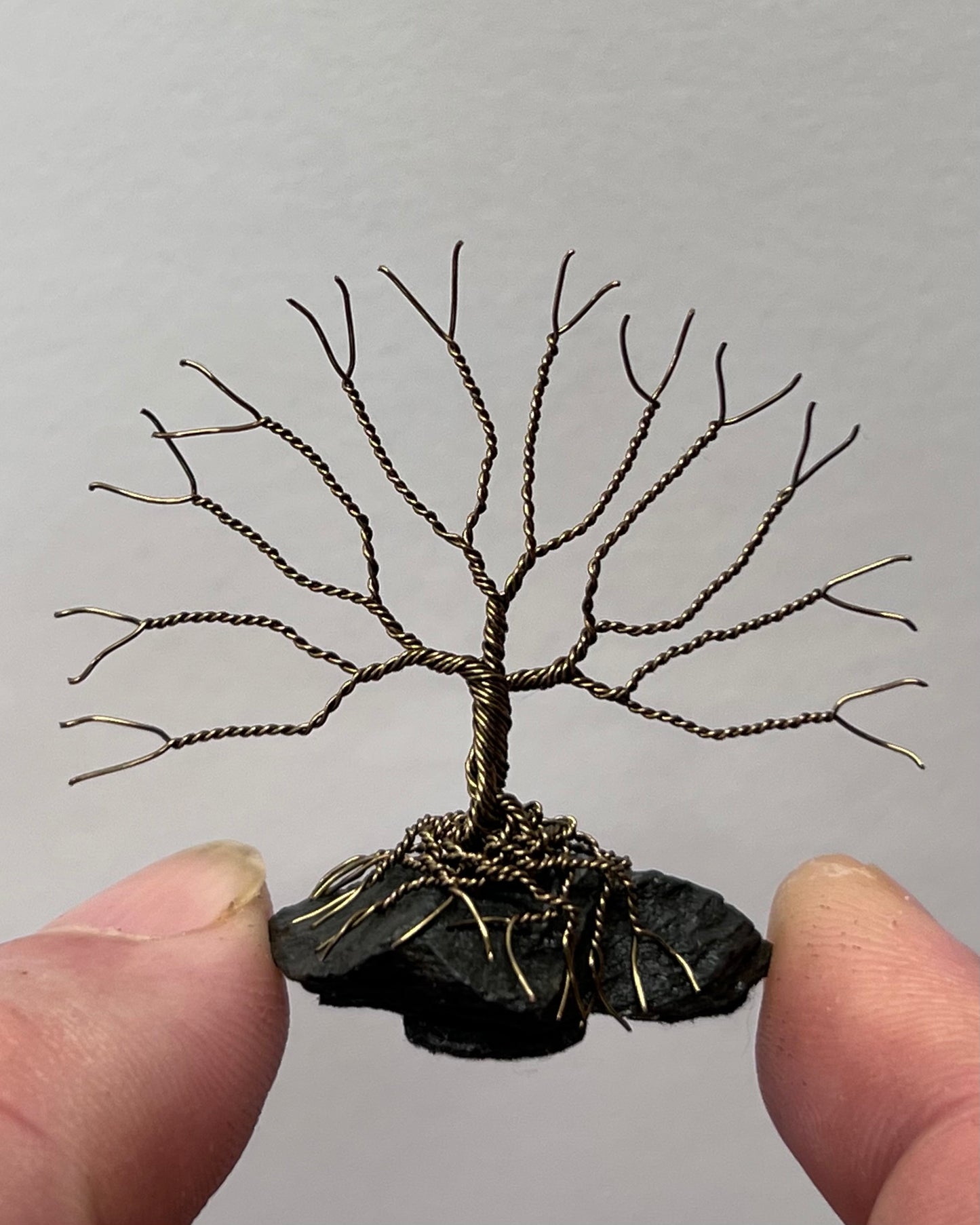 Celtic Tree of Life Sculpture - Gunmetal on Slate - Mini