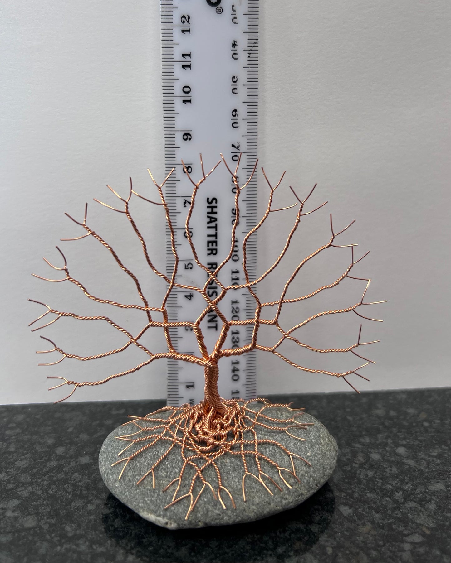 Celtic Tree of Life Sculpture -   Copper on Pebble - Small Plus