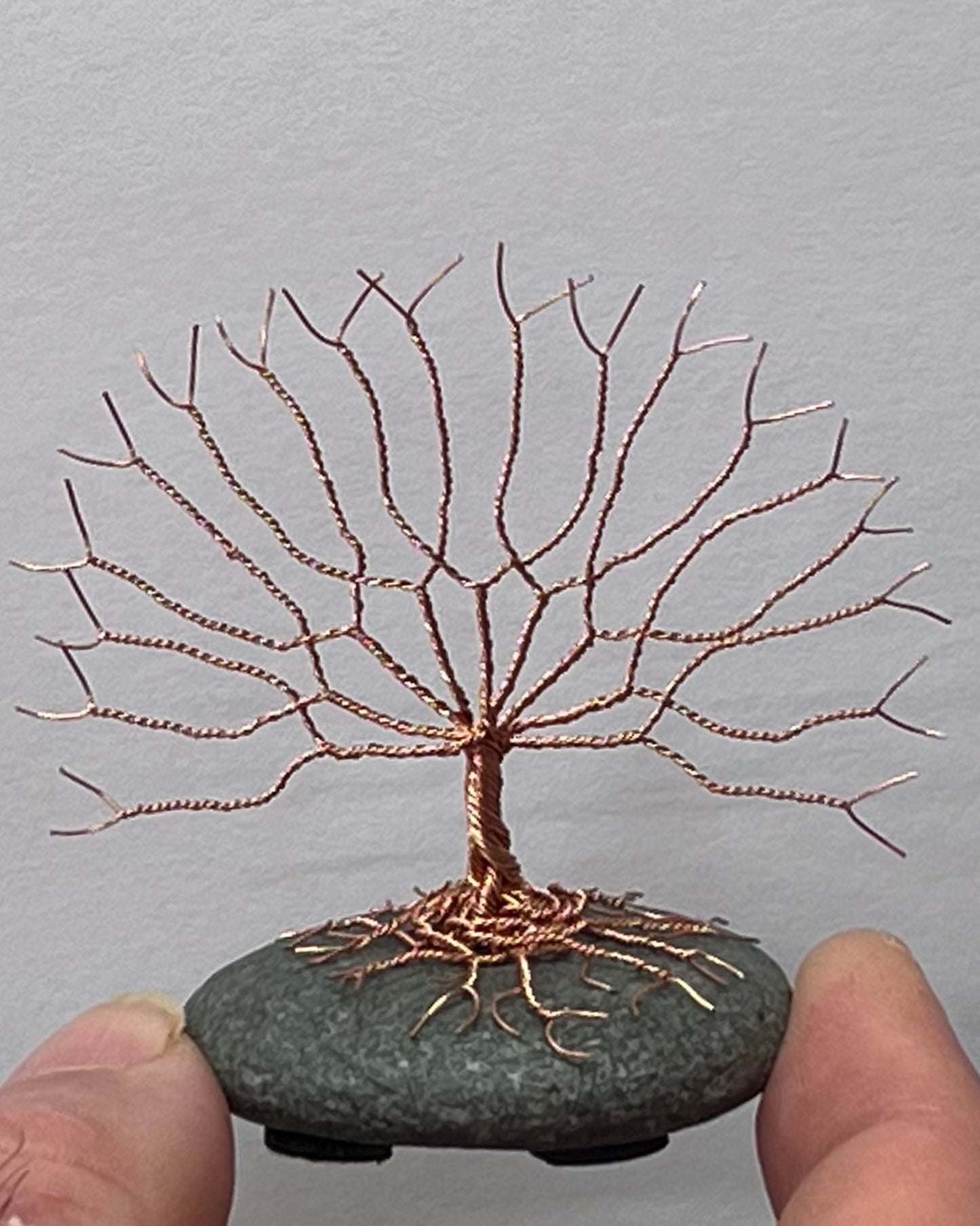Celtic Tree of Life Sculpture -   Copper on Pebble - Small