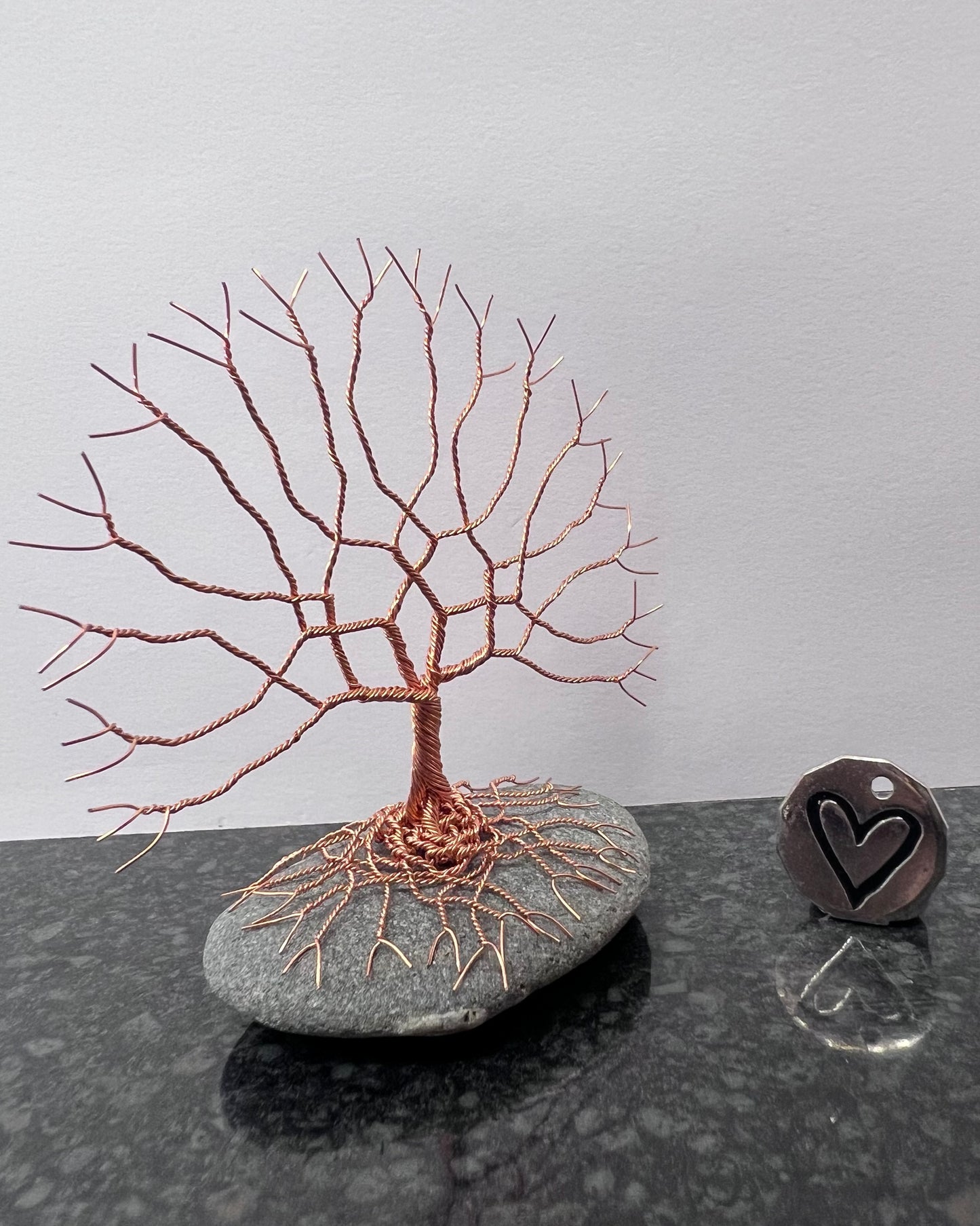 Celtic Tree of Life Sculpture -   Copper on Pebble - Small Plus