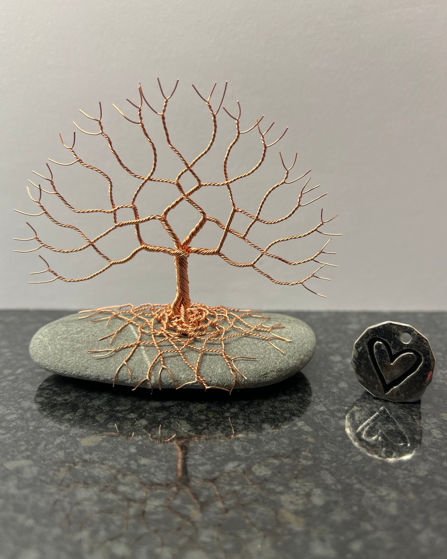 Celtic Tree of Life Sculpture -   Copper on Pebble - Small Plus