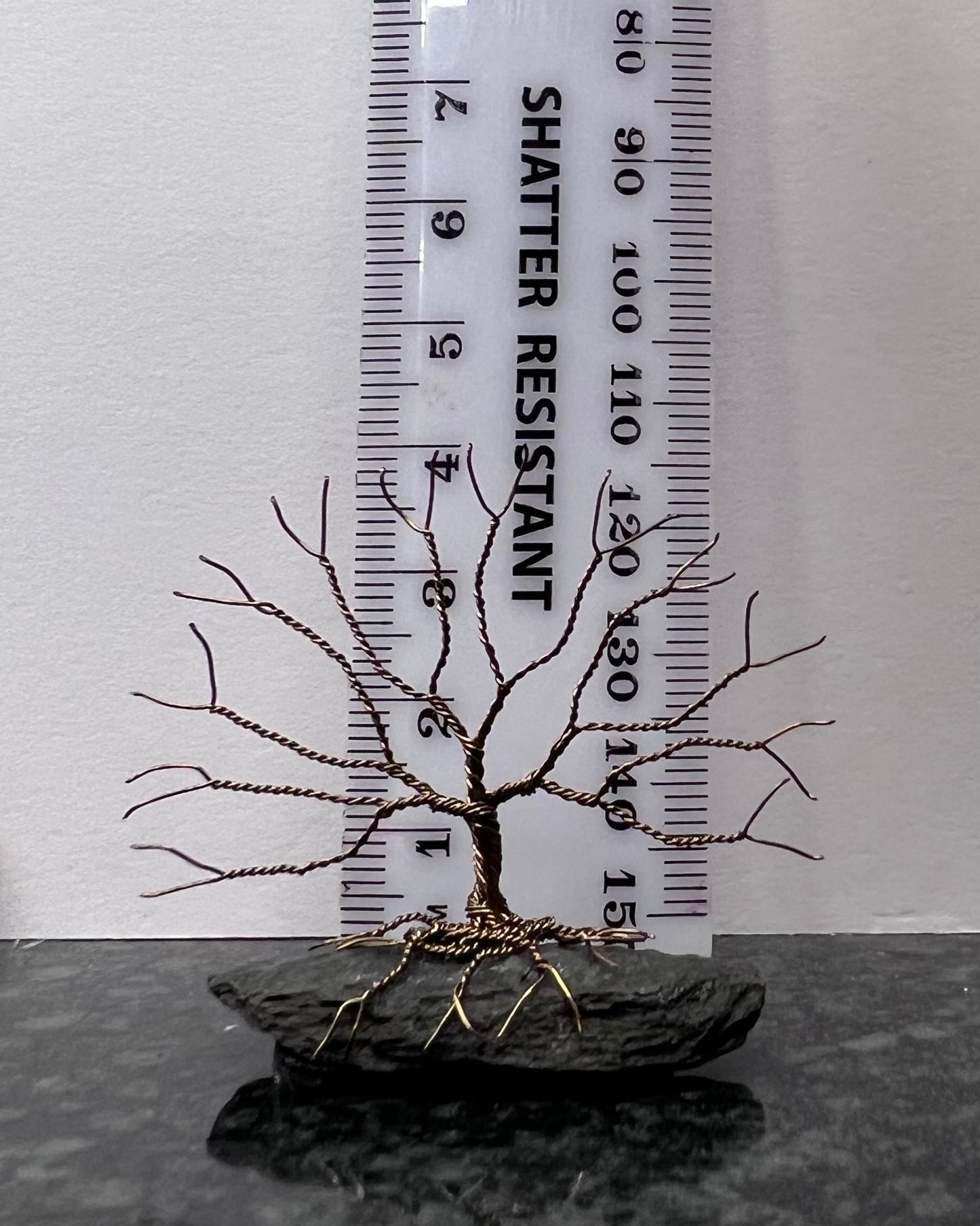 Celtic Tree of Life Sculpture - Gunmetal on Slate - Mini