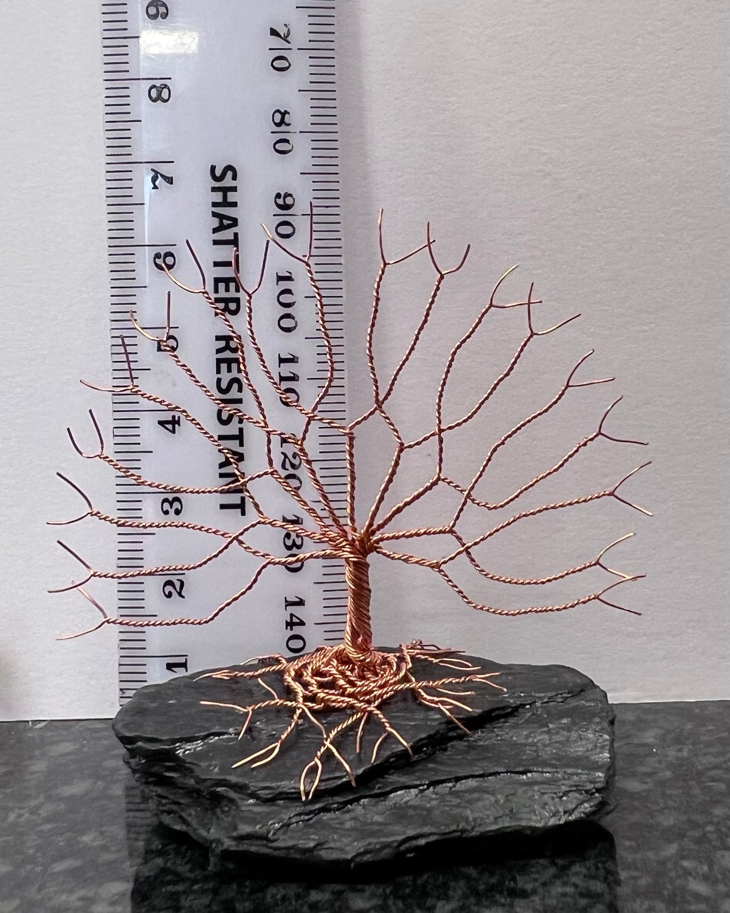 Celtic Tree of Life Sculpture -   Copper on Slate - Small