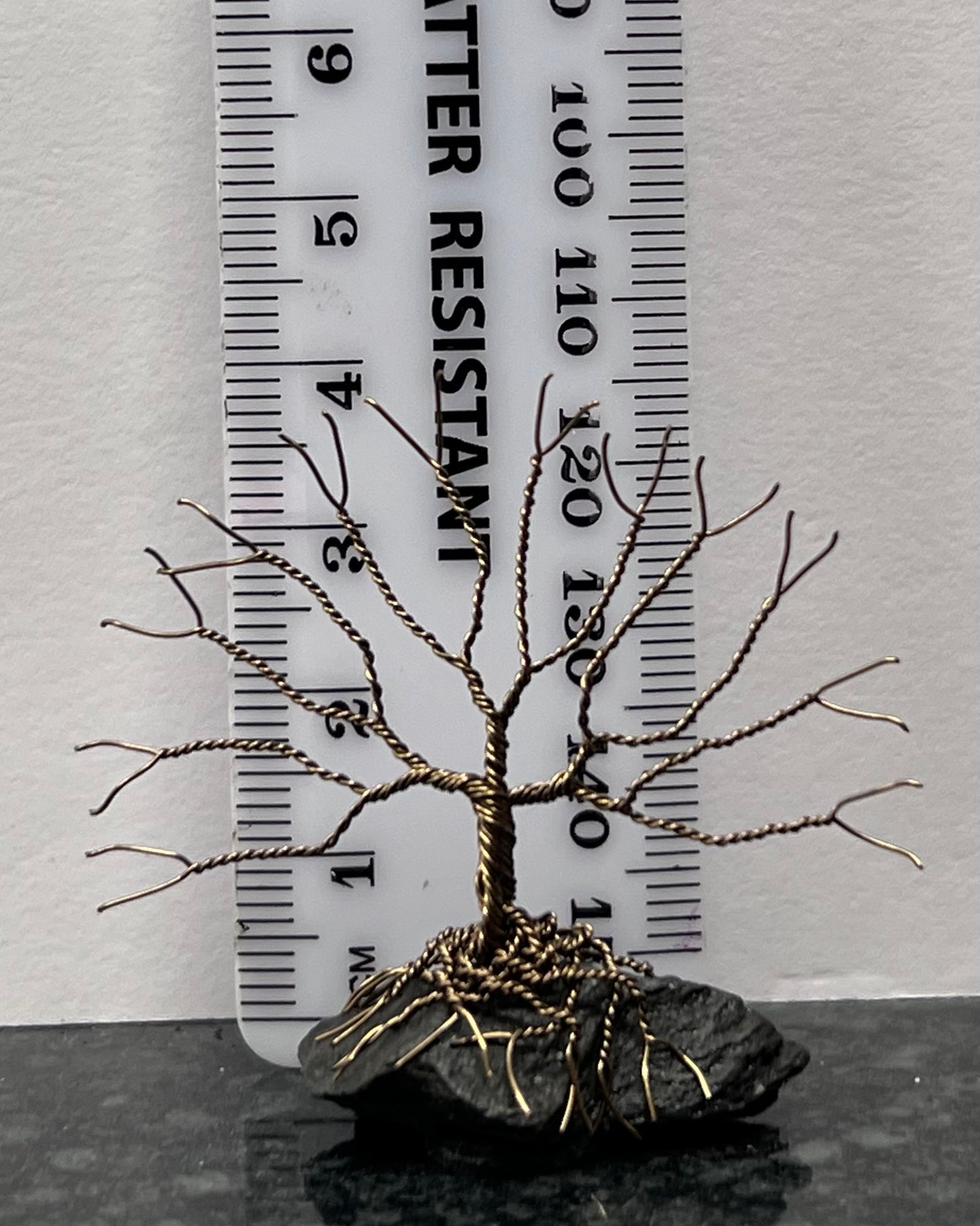 Celtic Tree of Life Sculpture - Gunmetal on Slate - Mini
