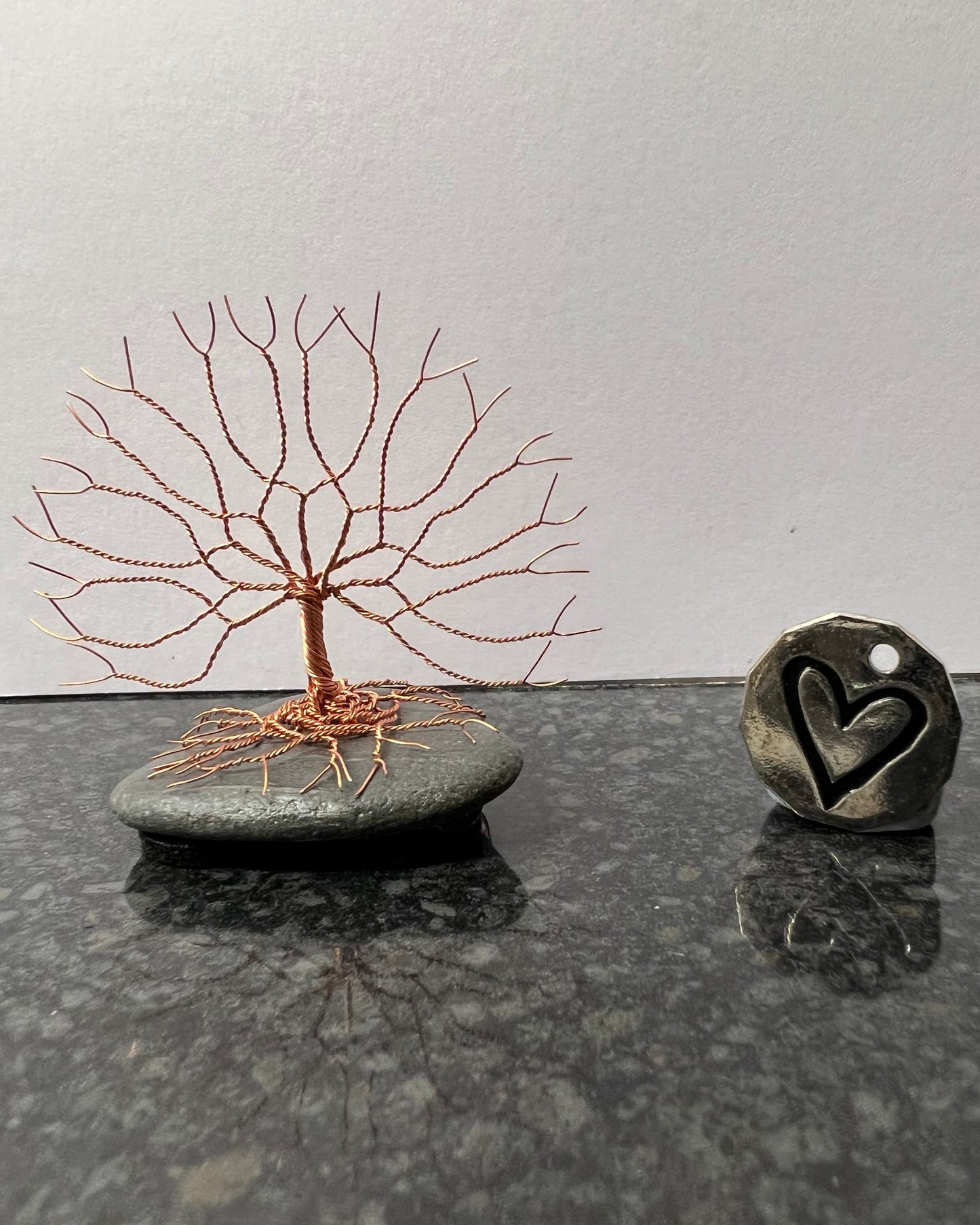 Celtic Tree of Life Sculpture -   Copper on Pebble - Small