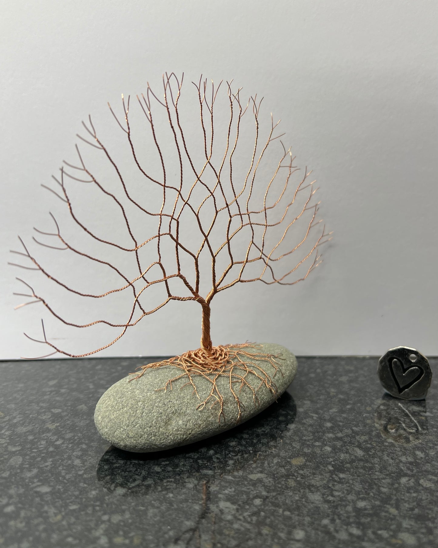 Celtic Tree of Life Sculpture - Copper on Pebble - Medium