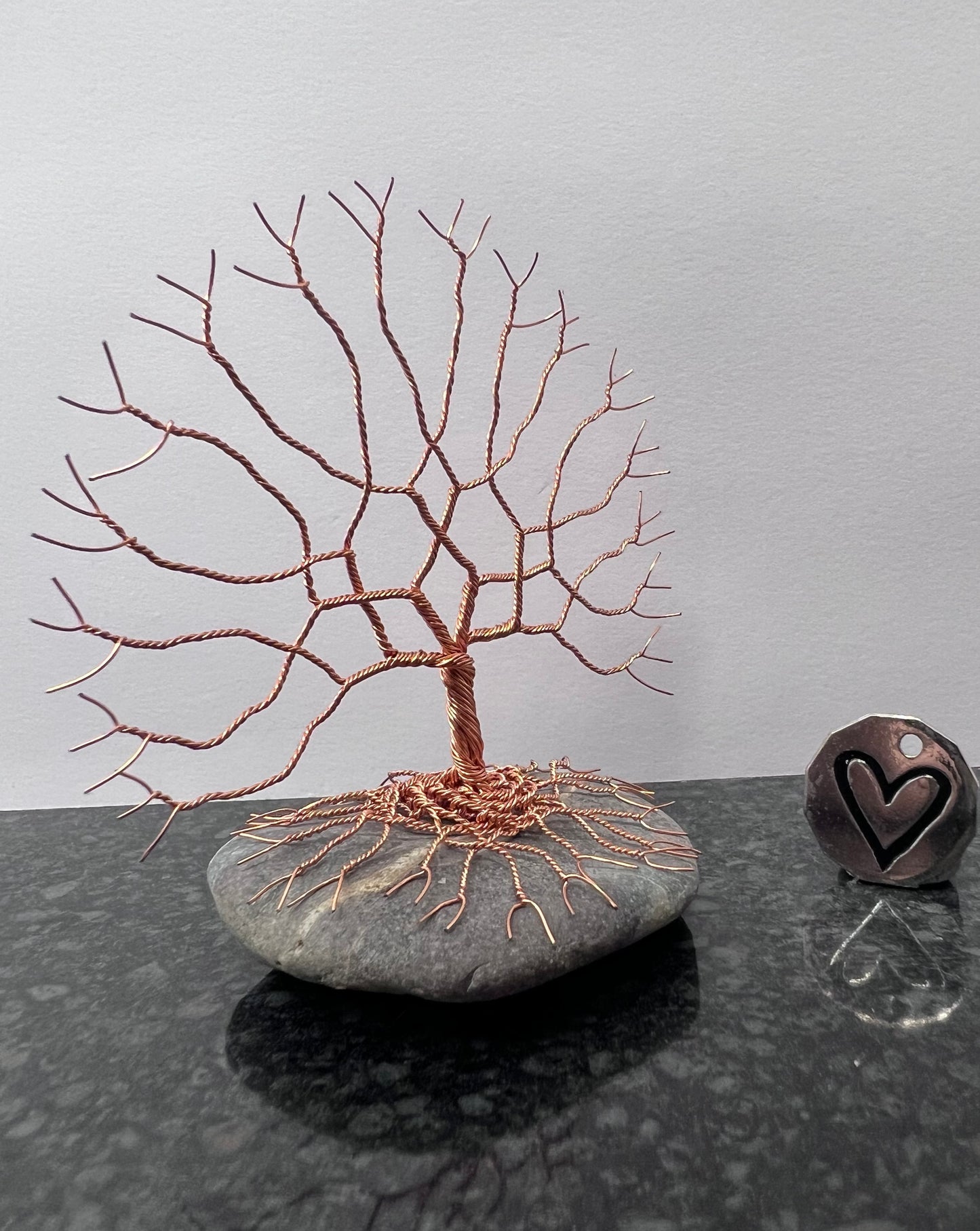 Celtic Tree of Life Sculpture -   Copper on Pebble - Small Plus