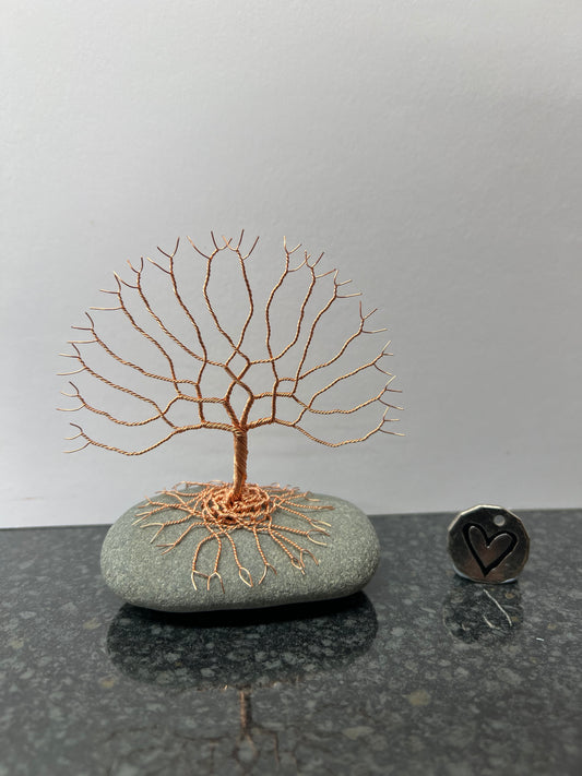 Celtic Tree of Life Sculpture -   Copper on Pebble - Small Plus