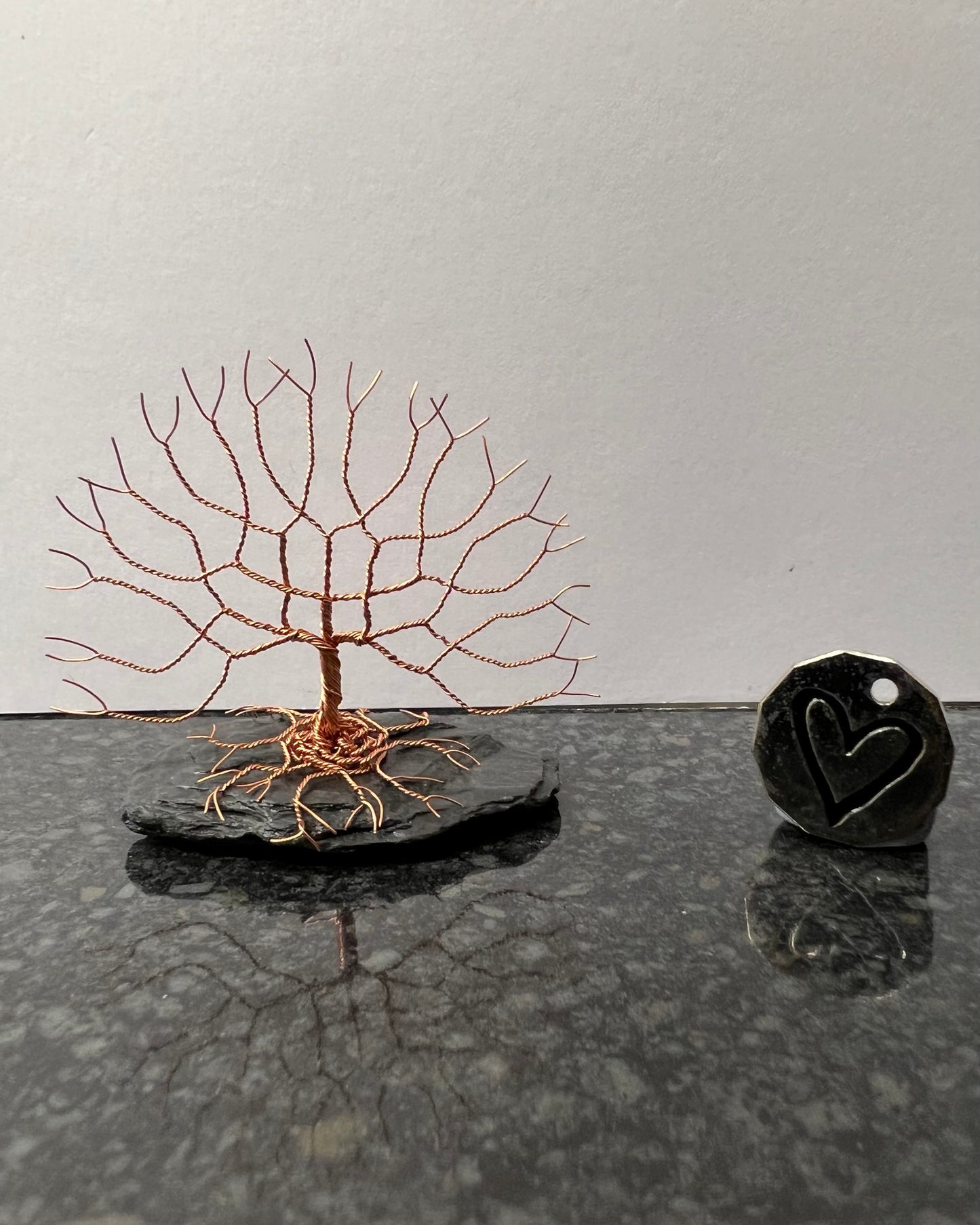 Celtic Tree of Life Sculpture -   Copper on Slate - Small