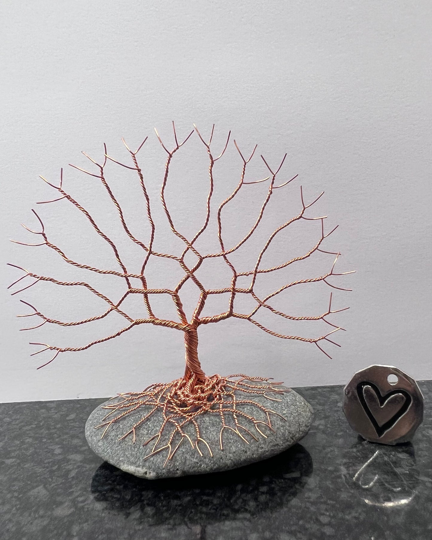 Celtic Tree of Life Sculpture -   Copper on Pebble - Small Plus
