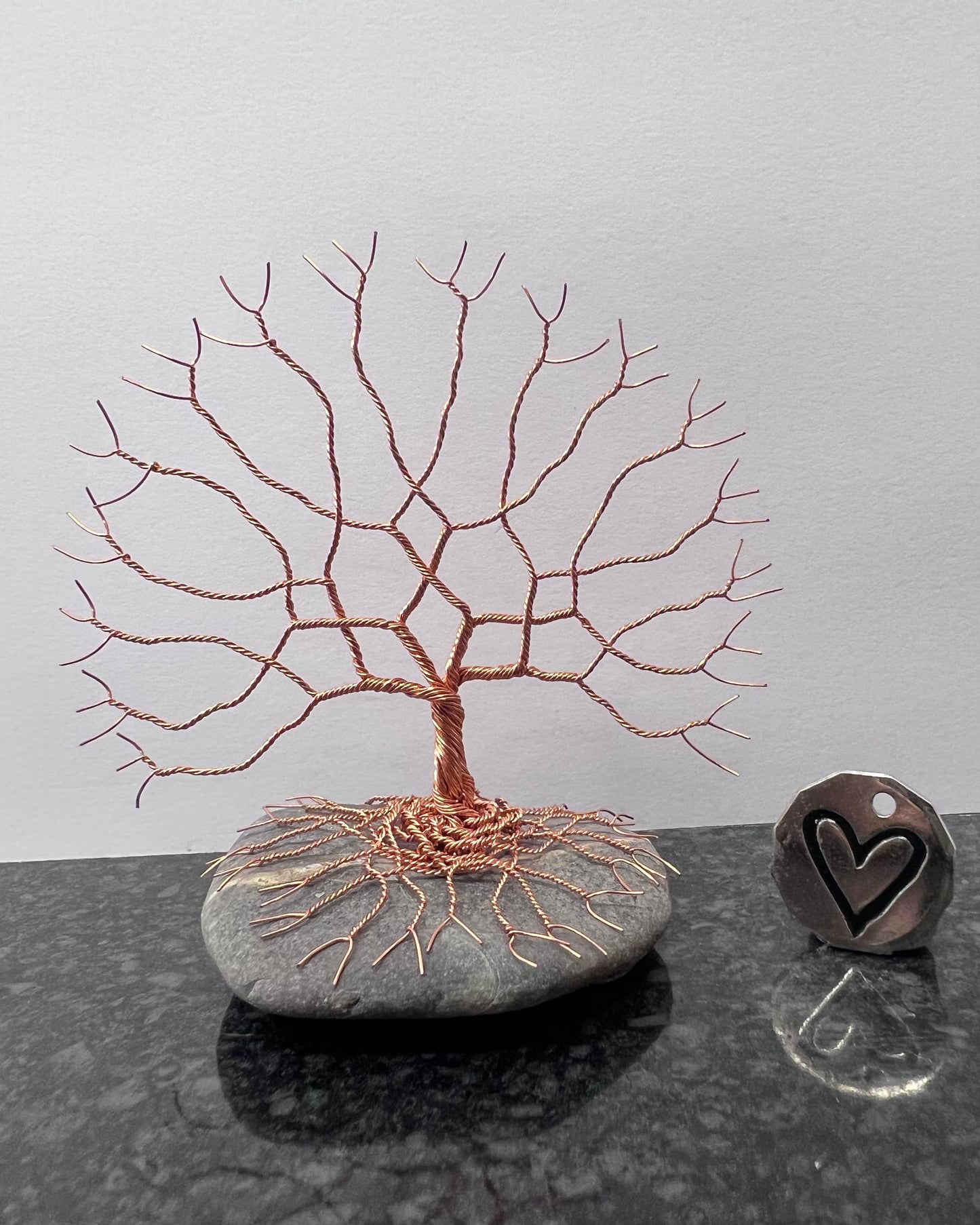 Celtic Tree of Life Sculpture -   Copper on Pebble - Small Plus