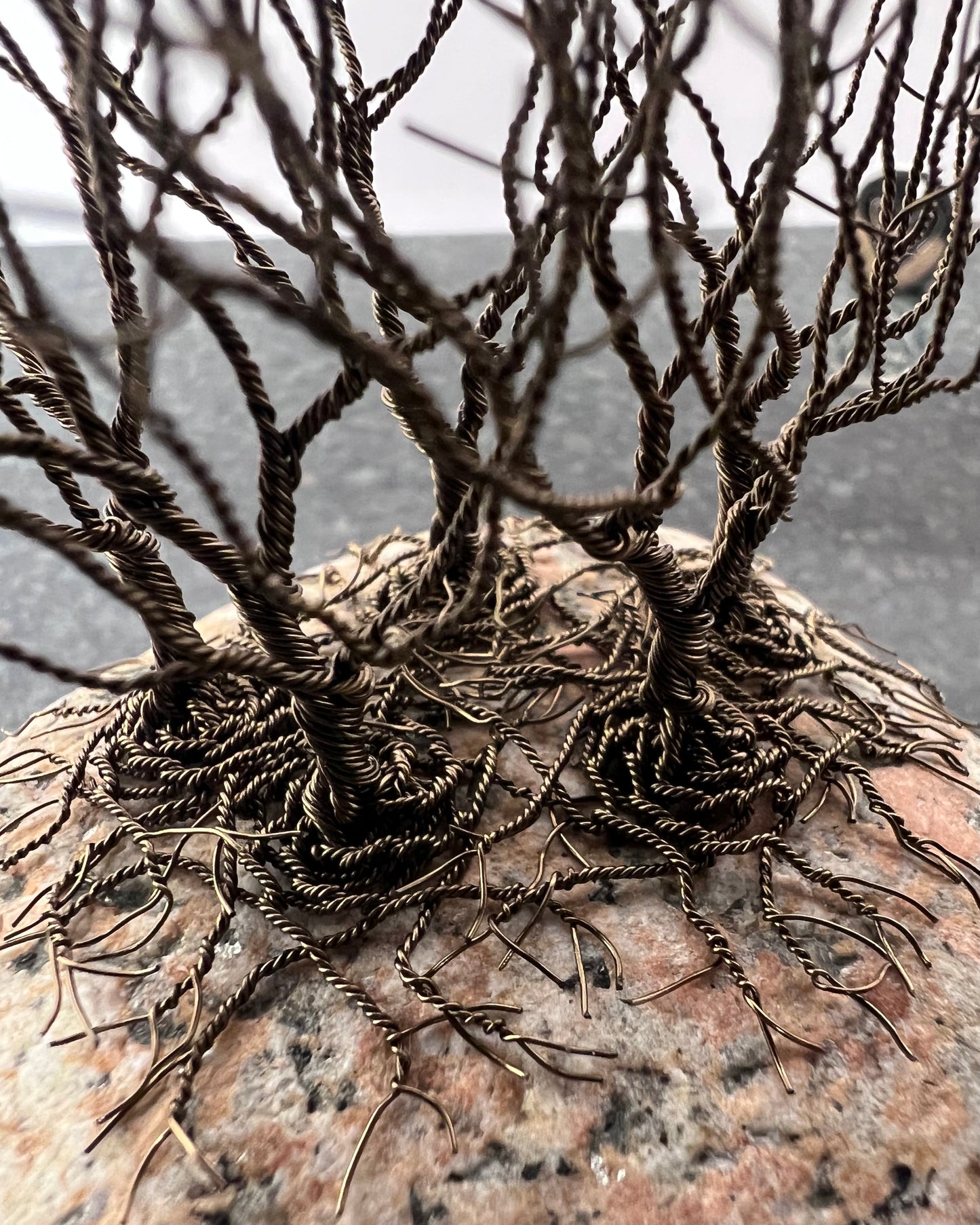 Nearly Home/Nearly There Sculpture - Gunmetal on Pebble - Small