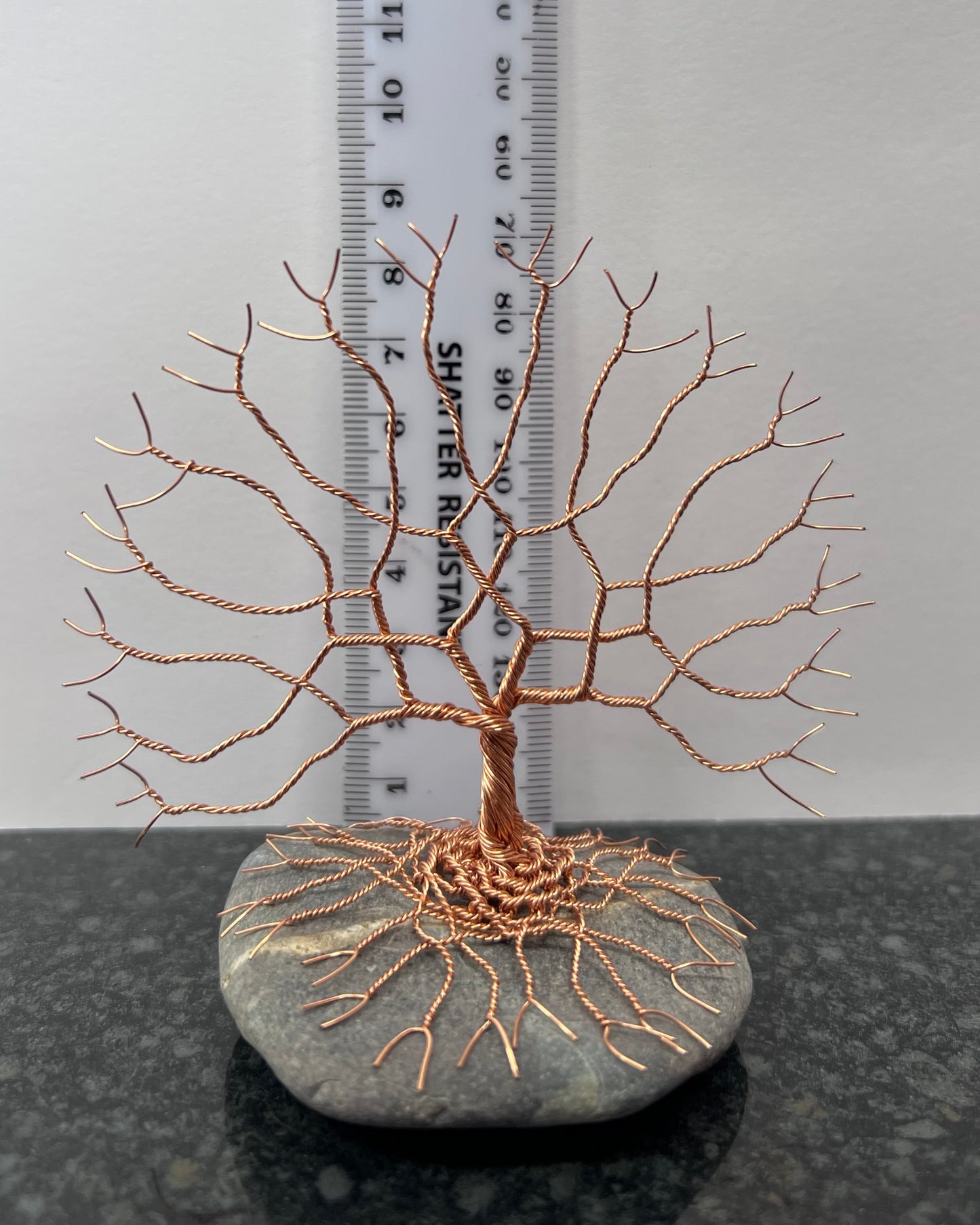 Celtic Tree of Life Sculpture -   Copper on Pebble - Small Plus
