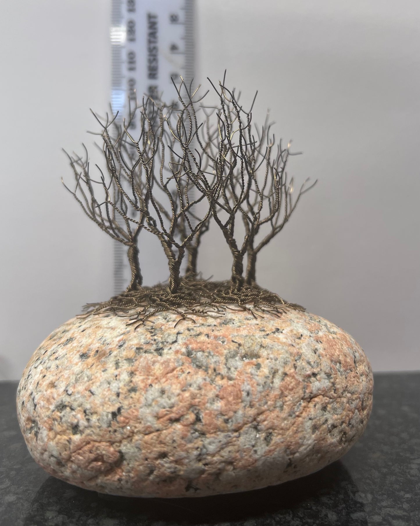 Nearly Home/Nearly There Sculpture - Gunmetal on Pebble - Small