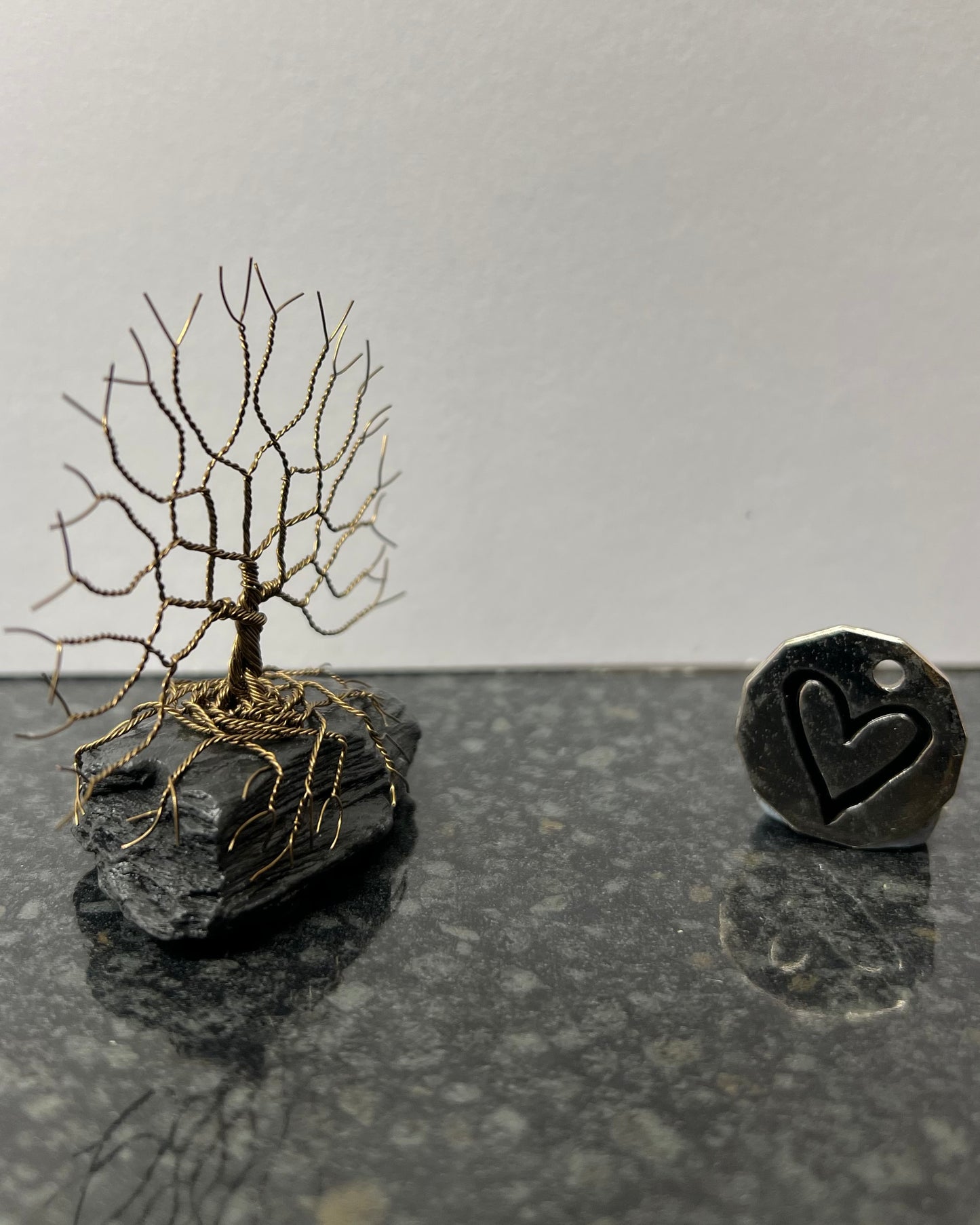 Celtic Tree of Life Sculpture - Gunmetal on Slate - Small