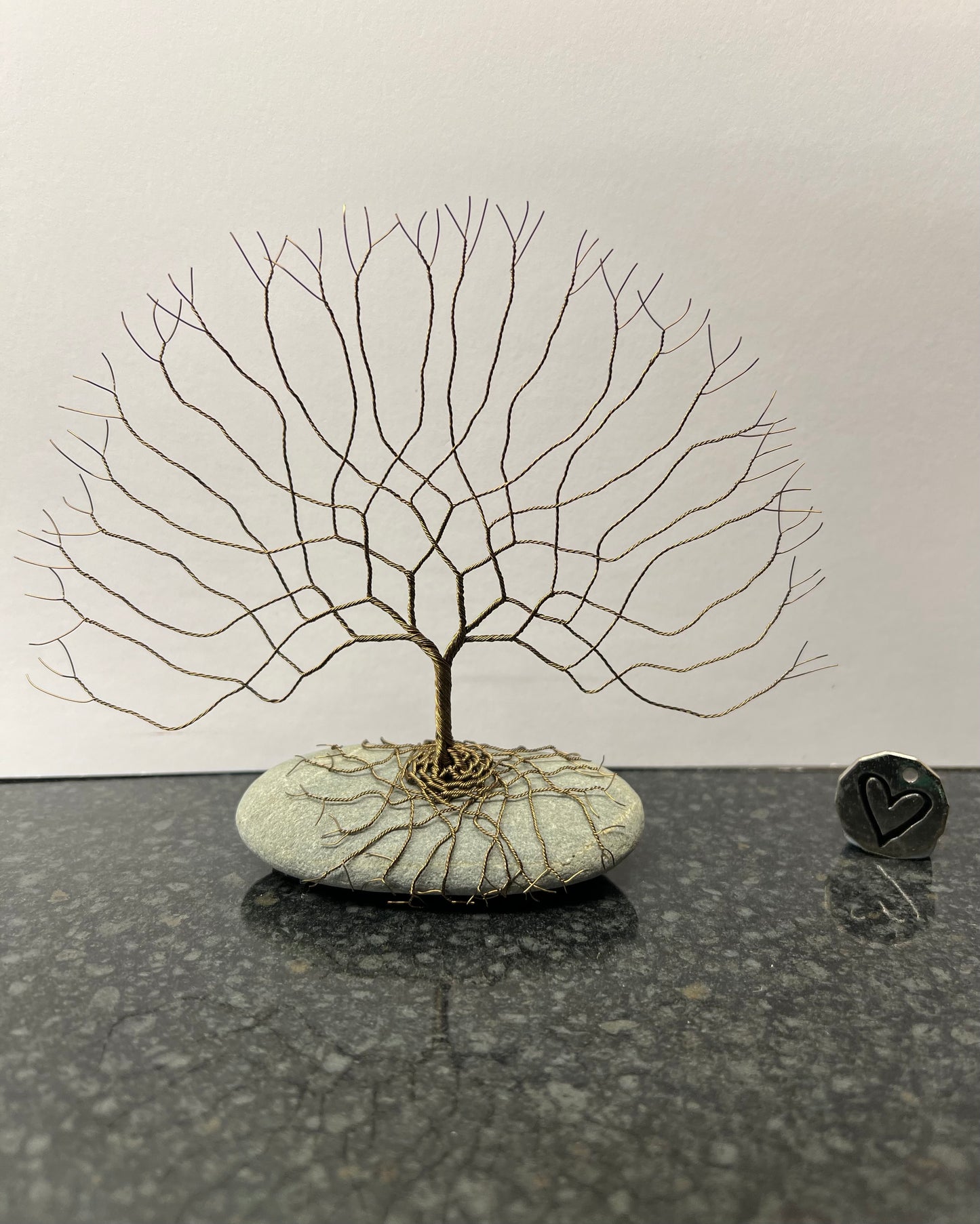 Celtic Tree of Life Sculpture - Gunmetal on Pebble - Medium