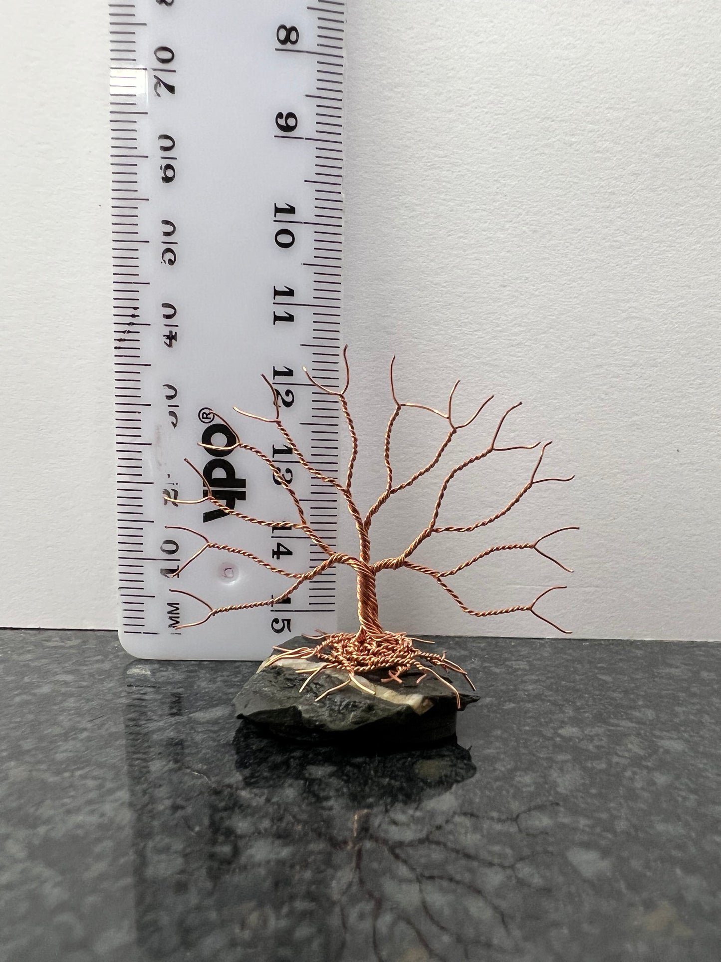 Celtic Tree of Life Sculpture - Copper on Slate - Mini