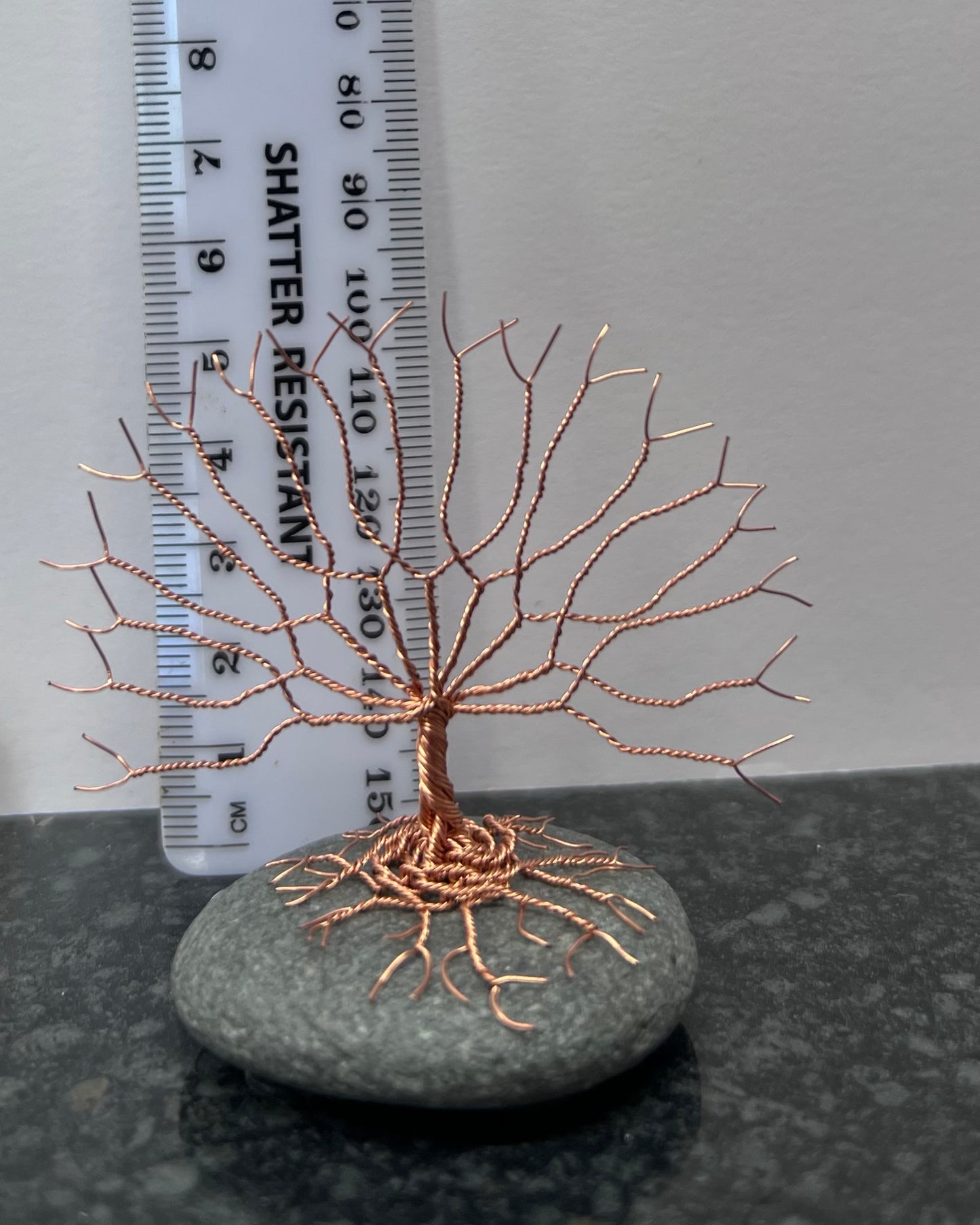 Celtic Tree of Life Sculpture -   Copper on Pebble - Small